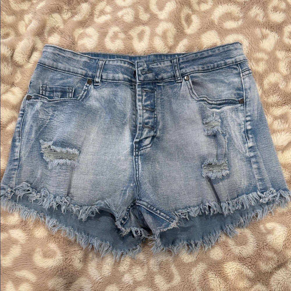 Distressed Denim Women Shorts